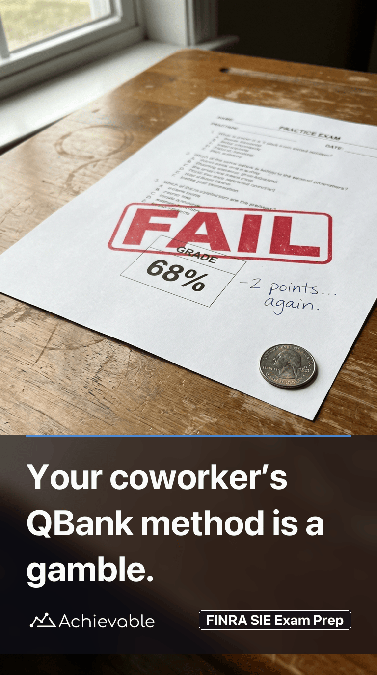 Your coworker's QBank method is a gamble.