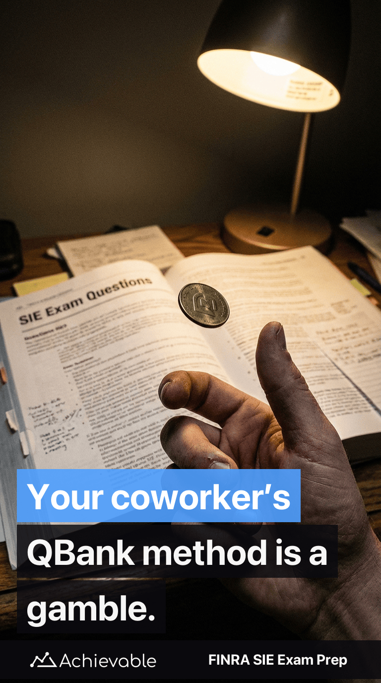 Your coworker's QBank method is a gamble.
