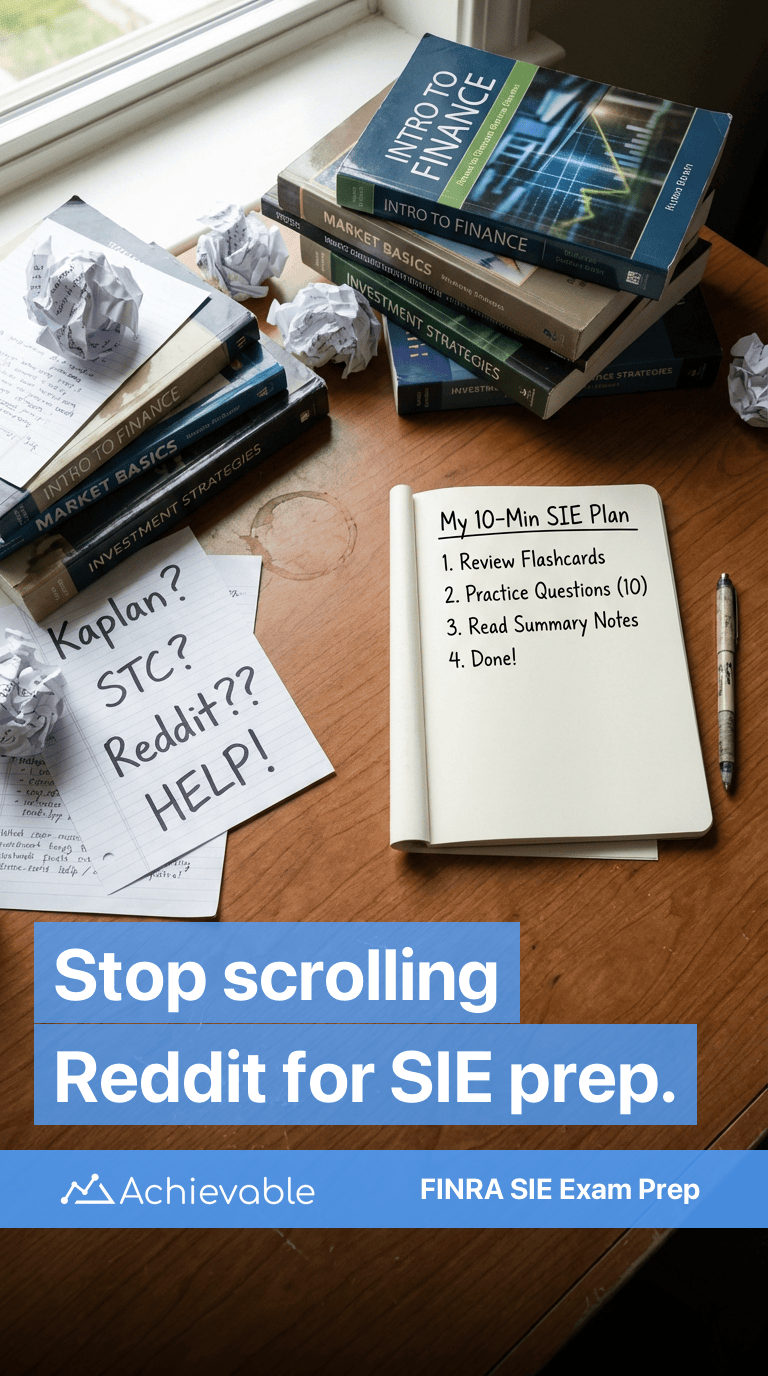 Stop scrolling Reddit for SIE prep.